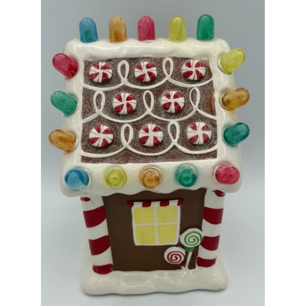 Hallmark Lights Music Gingerbread Gumdrop House 2008 Works *FLAW* - Picture 8 of 9